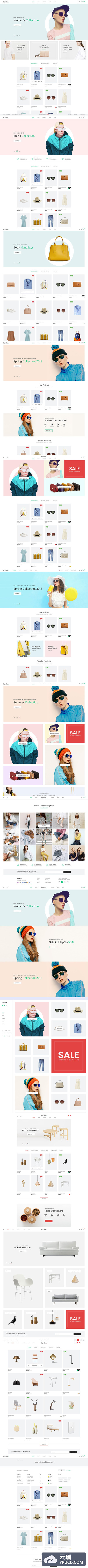 极简主义电商网站模板下载[PSD]