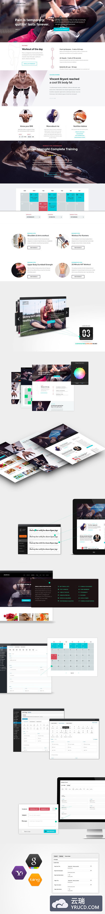 健身博客网站模板 In Shape - Fitness WordPress Theme