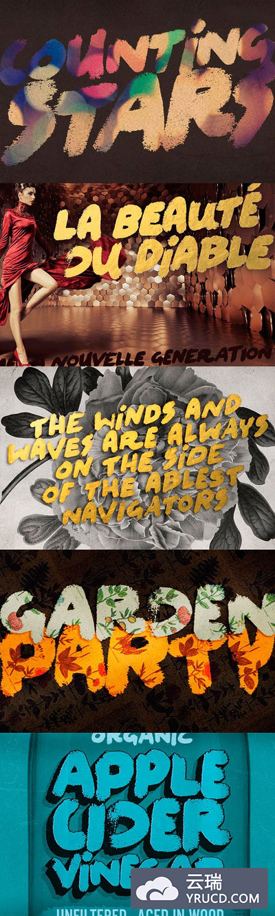 手写笔刷字体 Felt Noisy Family