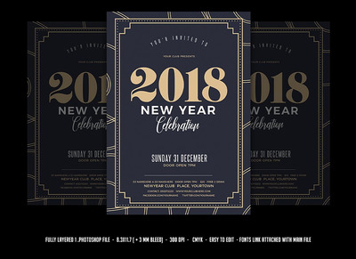 新年海报模板 New Year Celebration