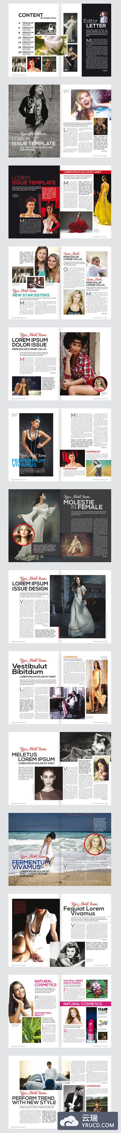 时尚的杂志画册模板下载[indd]