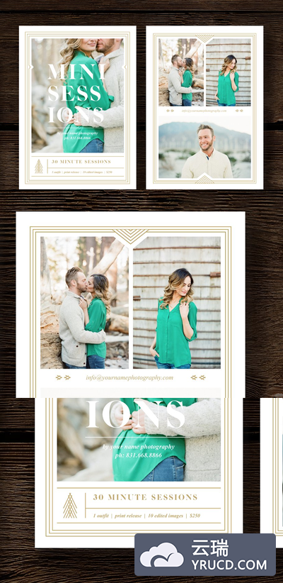 假期假日海报模板 Holiday Mini Session Template