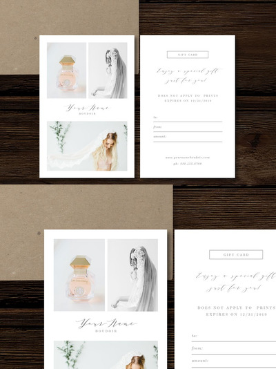温馨礼品卡模板 Boudoir Gift Certificate Template