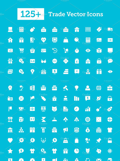 贸易图标素材 125+ Trade Vector Icons