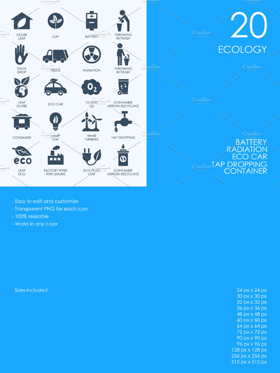 生态环保图标素材 Ecology icons