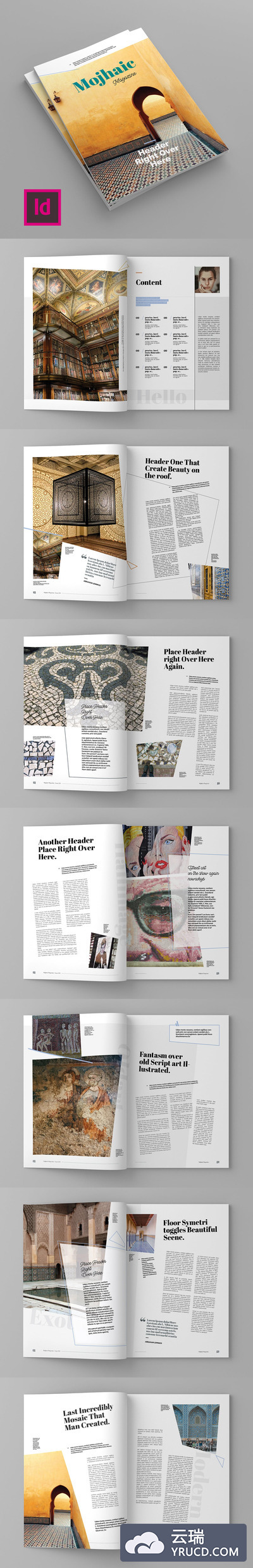 专业的杂志画册设计模板下载[indd]