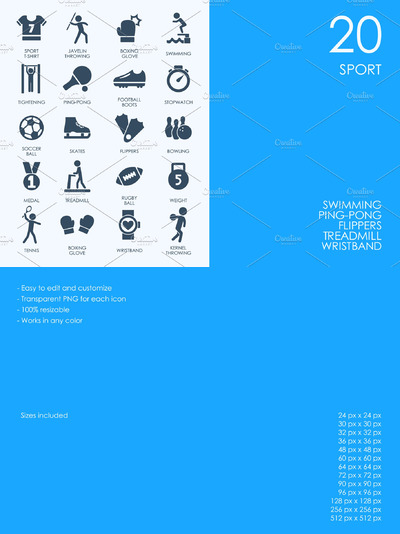 运动比赛图标素材 Sport icons