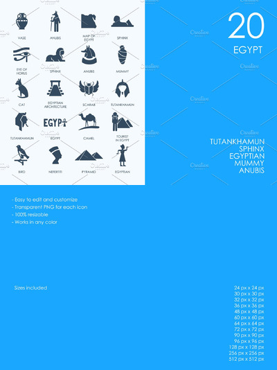 埃及元素图标素材 Egypt icons