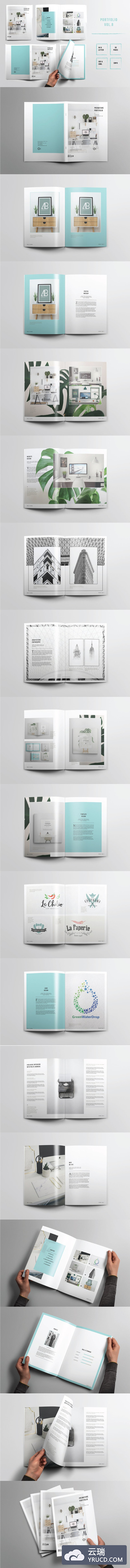 简约多用途的企业手册InDesign模板