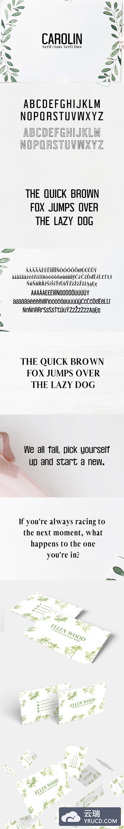 广告设计字体 Carolin Duo 5 Font Family Pack