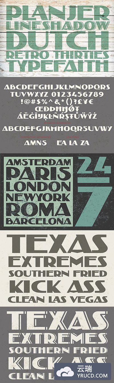 广告海报字体 Planjer