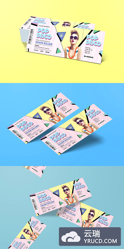 门票模板设计素材 Music Event Ticket