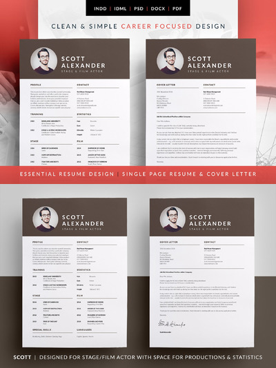 个人简历模板 Scott - Essential Resume