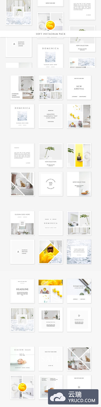 时尚图片模板 Soft Instagram Pack