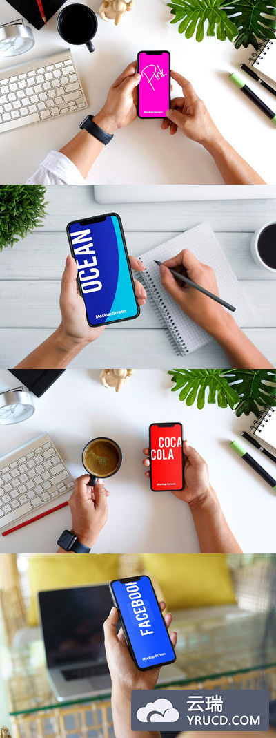 手持 iPhone 11 Pro 场景手机样机素材下载[PSD]