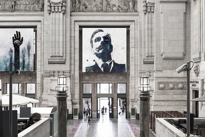 优雅的海报设计展示样机[PSD]