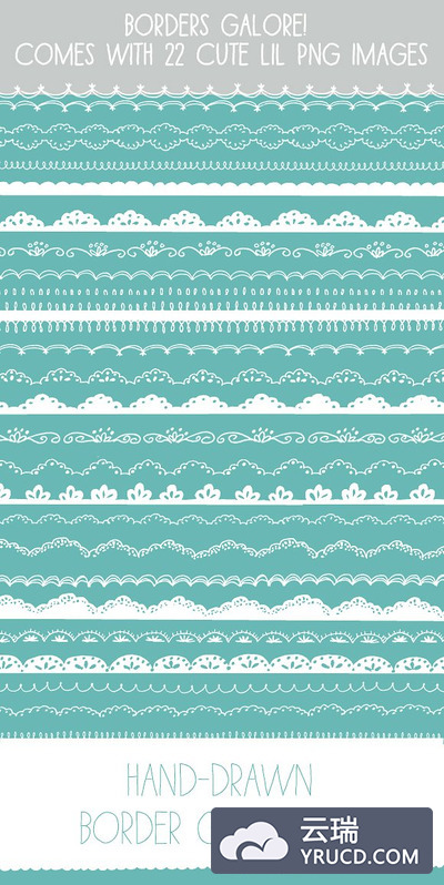 手绘线条边框插画 Hand-Drawn Borders