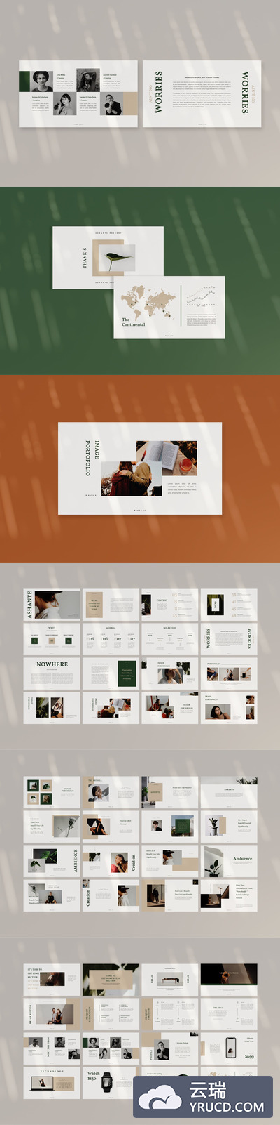 极简主义设计PPT模板下载[PPTX]