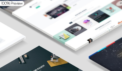 网页设计页面展示样机素材下载[PSD]