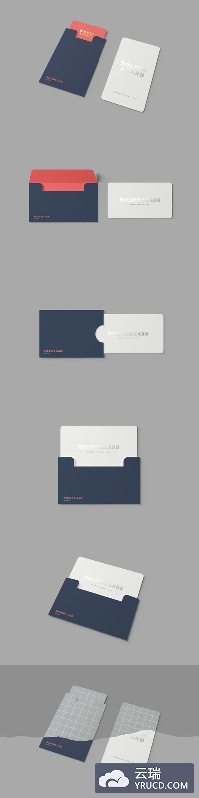 专业个性的礼品卡或名片设计展示样机素材下载[PSD]