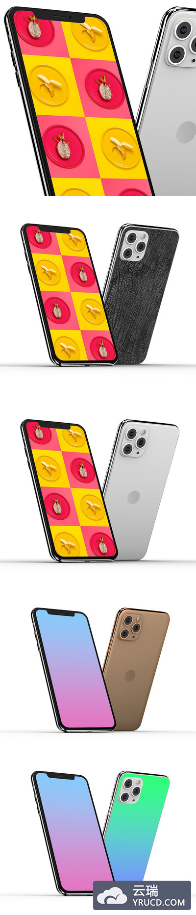 Phone 11 正面+背景设计手机样机素材下载[PSD]