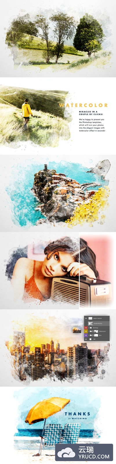 水彩干笔刷背景纹理背景下载[PSD]