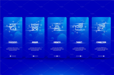 企业卡片网页模板 Company Metaphors on Blue Cards