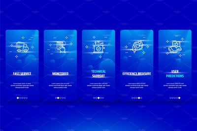 网站卡片套餐模板 Customer servise on Blue Cards