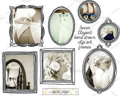 优雅的手绘涂鸦框 Elegant Hand Drawn Doodle Frames