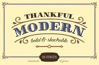经典复古字体 Thankful Modern
