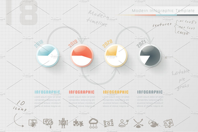 信息图表素材 Infographic Timeline (18)