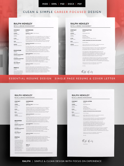 专业简历模板下载 Ralph - Essential Resume