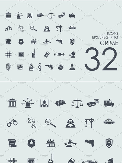 游戏图标素材 32 crime icons