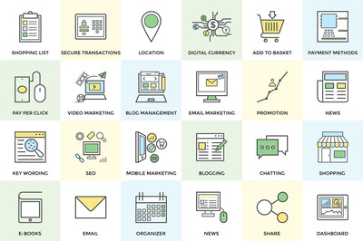 市场营销图标素材 Digital Marketing