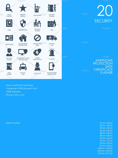 安全图标素材 Security icons