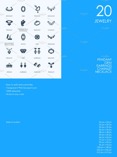 珠宝图标素材 Jewelry icons