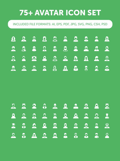 头像图标素材 75+ Avatar Icon Set