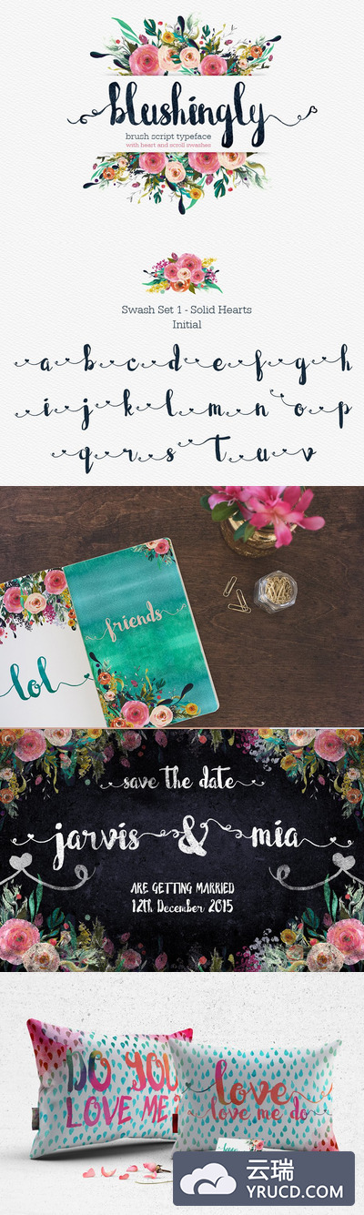 时尚手写字体 Blushingly Typeface