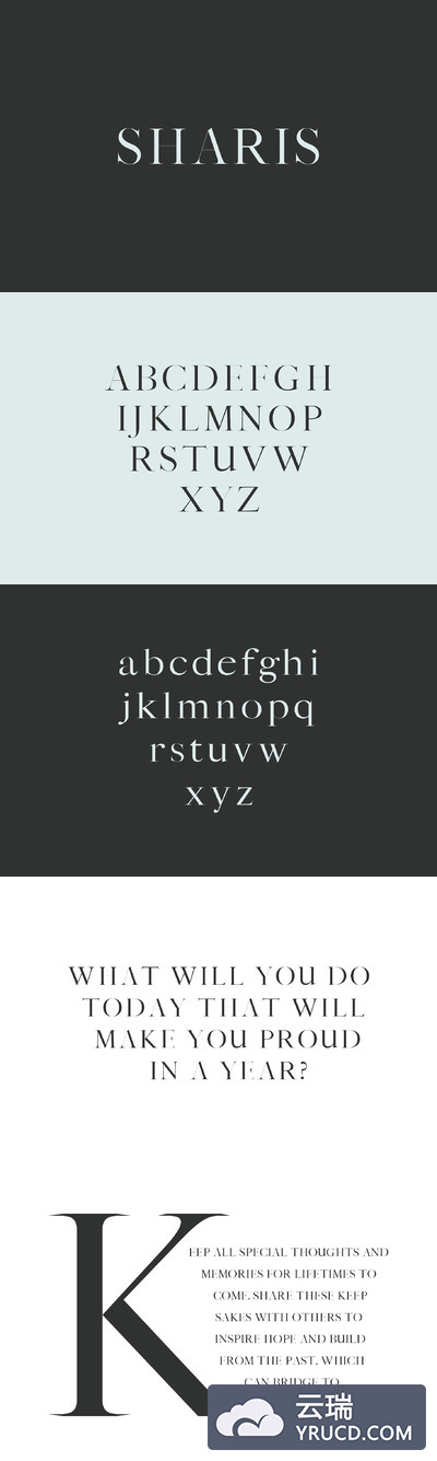 衬线字体包 Sharis Serif 7 Font Family Pack