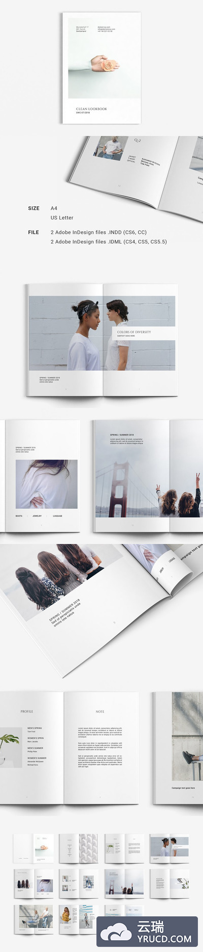 极简主义杂志模板 Clean Lookbook