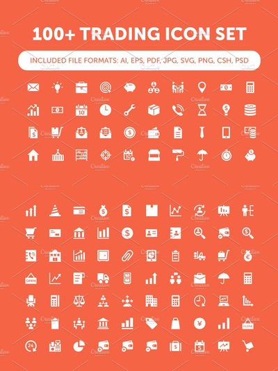 交易贸易图标素材 100+ Trading Vector Icons