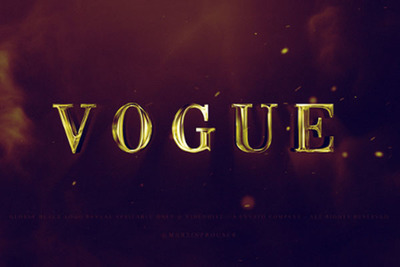 时尚深色Logo演示/电影开场视频ae模板