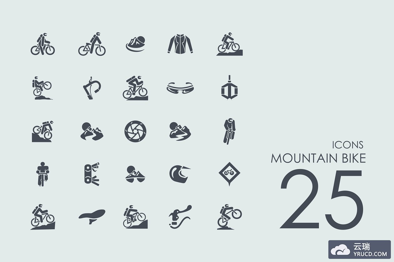 山地车图标素材 25 Mountain Bike icons