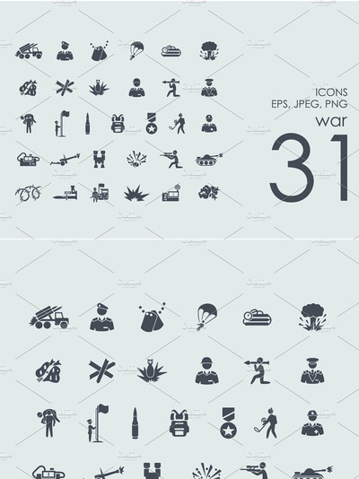 战争矢量图标素材 31 war icons