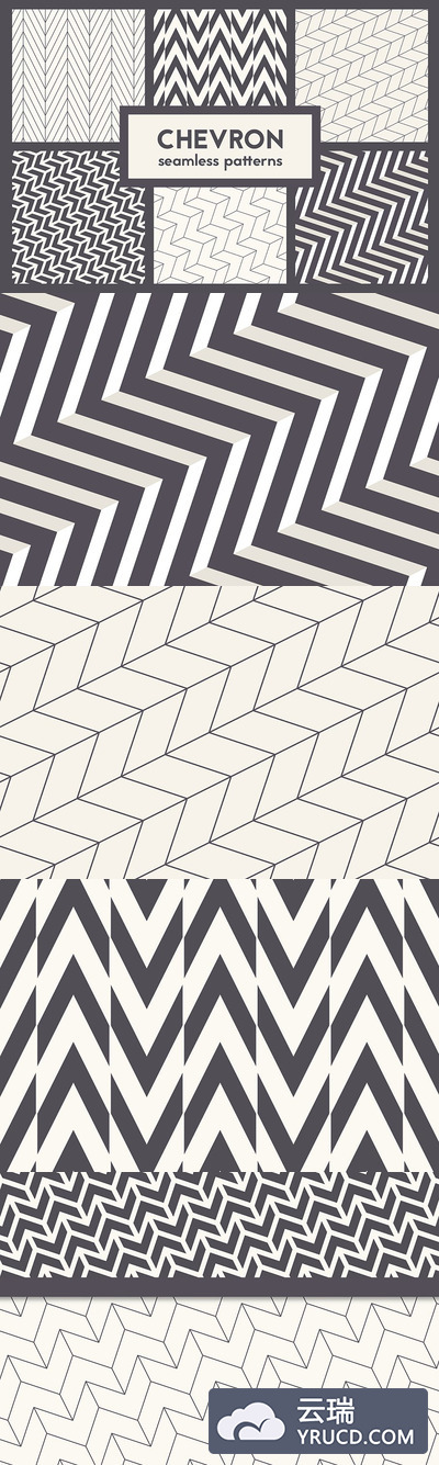 几何背景纹理 Chevron Seamless Patterns