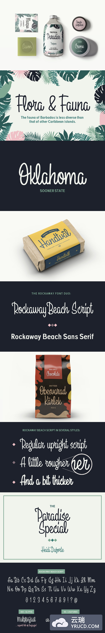 时尚手写字体 Rockaway Beach - Upright Script font