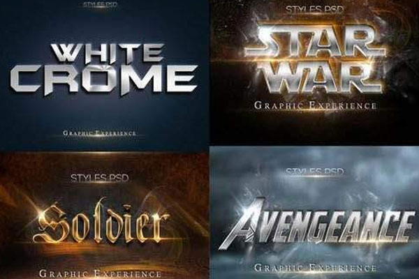 优秀的 Photoshop 字体特效图层样式设计源文件合集下载[PSD]