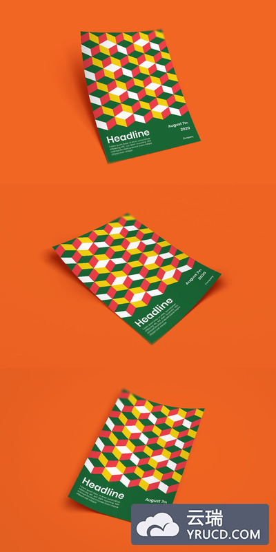 Fillipa抽象几何海报设计模板下载[Ai,PSD]