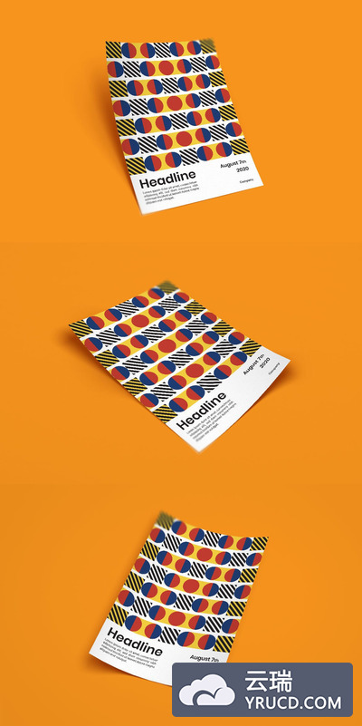 爱德堡抽象几何海报设计模板下载[Ai,PSD]