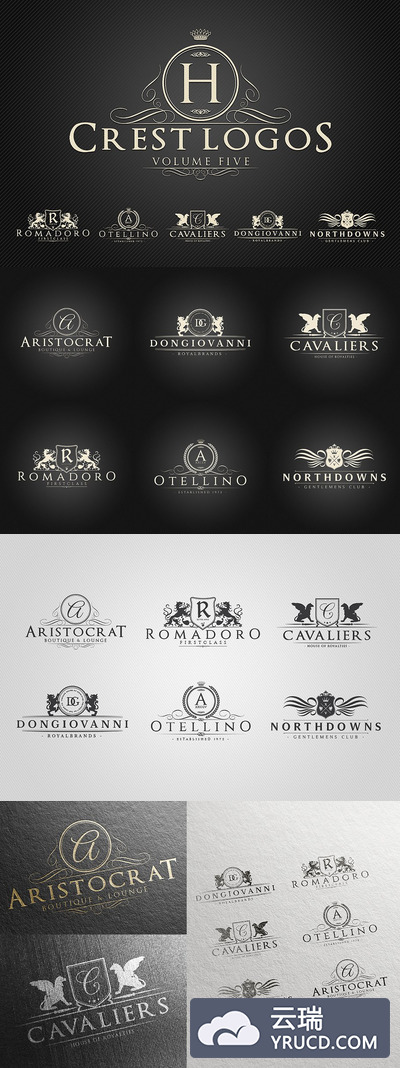 纹章徽章logo素材 Heraldic Crest Logos Vol.5
